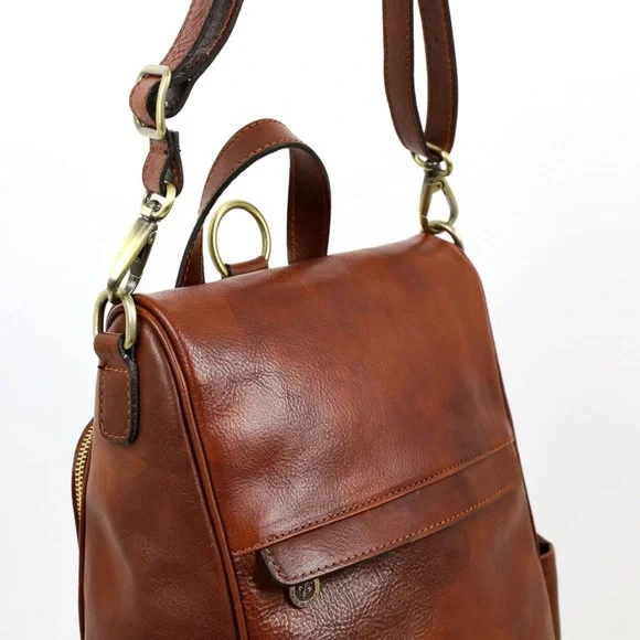 Leather Bag Time Resistance Backpack Purse - Picture 6 of 11